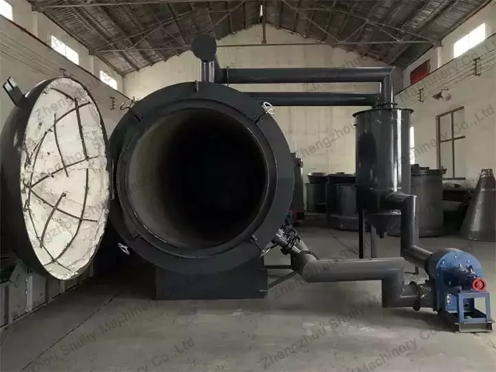 horizontal charcoal making machine