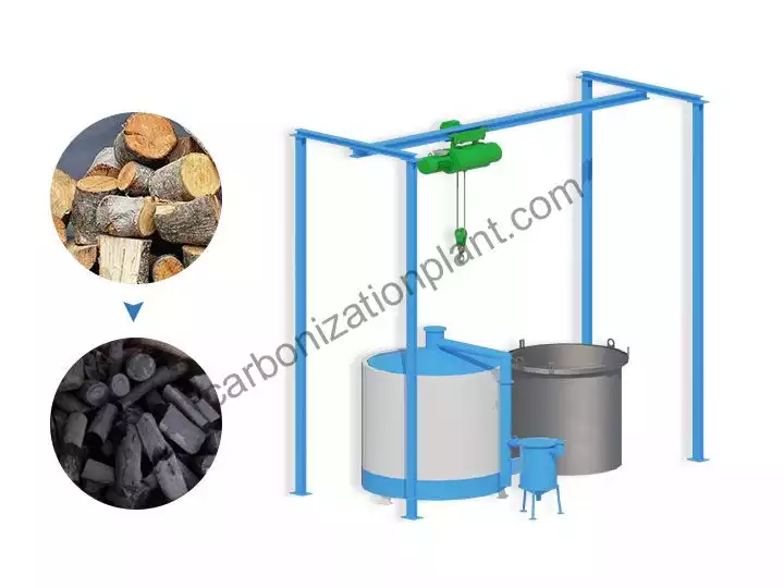 Wood Charcoal Making Machine | Log Carbonization Furnace