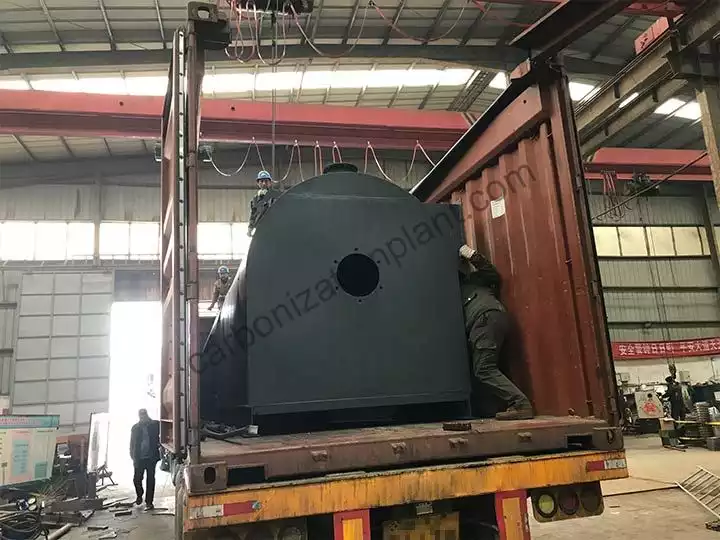 charcoal making machine shipped to Ghana