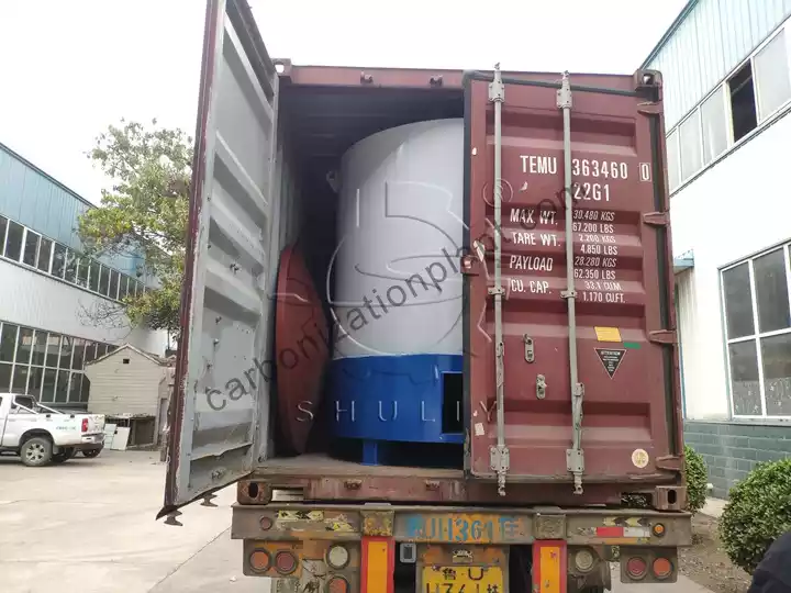 hoisting charcoal making machine shipped to Thailand