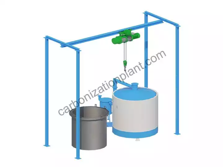 vertical charcoal making machine